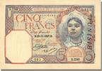 Tunisia 5 Francs Banknote, 1927-11-28 -