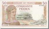 France 50 Francs Banknote, 50 F 1934-1940 ''Cérès'', 1939-09-28 -