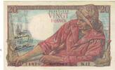 France 20 Francs Pêcheur, W.12, Fayette:13.1, KM:100a -