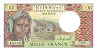 Djibouti 1000 Francs Banknote, KM:37c -