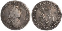 France 12 Sols, 1/10 ECU Coin, Louis XV, 1/10 Écu Vertugadin, Lille -