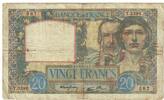 France 20 Francs Science et Travail, T.3396, Fayette:12.13 -