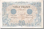 France 20 Francs Banknote, 20 F 1874-1905 ''Noir'', 1875-01-22 -