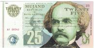 Private proofs / unofficial Not Applicable Banknote, FANTASY BANKNOTE 25 ZILCHY MUJAND -