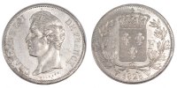 France 5 Francs Coin, Charles X, Lille, Silver, Gadoury:644 -