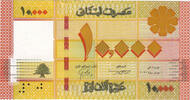 Lebanon 10,000 Livres Banknote -