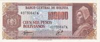 Bolivia 100,000 Pesos Bolivianos 1984-06-05, KM:171a -