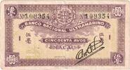 Macau 50 Avos Banknote, KM:21 -