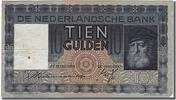 Netherlands 10 Gulden Banknote, 1937-04-05 -