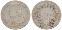 ITALIAN STATES Lira Coin, PAPAL STATES, Pius IX, Roma -