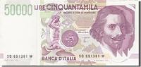 Italy 50,000 Lire Banknote -