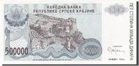 Croatia 500,000 Dinara Banknote, 1994, KM:R32a -
