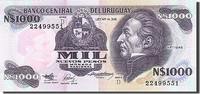 Uruguay 1000 Nuevos Pesos Banknote, 1981, KM:64b -