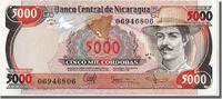 Nicaragua 5000 Cordobas Banknote, 1985-06-11 -