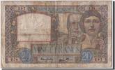 France 20 Francs Banknote, 20 F 1939-1942 ''Science et Travail'' -