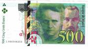 France 500 Francs Pierre et Marie Curie, L.000, Fayette:76.1 -