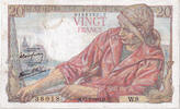 France 20 Francs Pêcheur, W.8, Fayette:13.01, KM:100a -