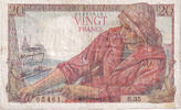 France 20 Francs Pêcheur, R.35, Fayette:13.3, KM:100a -