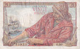 France 20 Francs Pêcheur, G.50, Fayette:13.4, KM:100a -