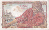 France 20 Francs Pêcheur, X.83, Fayette:13.6, KM:100a -