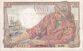 France 20 Francs Pêcheur, Q.99, Fayette:13.7, KM:100a -