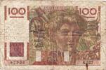 France 100 Francs Jeune Paysan, K.327, Fayette:28.23, KM:128b -