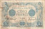 France 5 Francs Bleu, X.1358, Fayette:02.12, KM:70 -