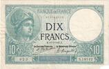 France 10 Francs Minerve, S.18122, Fayette:6.9, KM:73c -