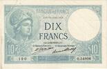 France 10 Francs 1930 Minerve, O.54806, Fayette:6.14, KM:73d VZ 686.11 元  ＋  41.42 元 运费
