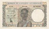 French West Africa 25 Francs 1953 1953-04-10, KM:38 SS+ 351.42 元  ＋  41.42 元 运费