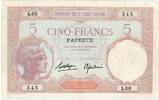 Tahiti 5 Francs Undated (1927), KM:11c -