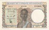 French West Africa 25 Francs 1953 1953-11-21 VZ 426.73 元  ＋  41.42 元 运费