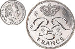 Monaco 5 Francs Coin, Rainier III, Paris, BU, Nickel -