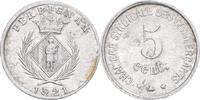 France 5 Centimes Coin, Perpignan, Monnaie de nécessité -