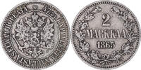 Finland 2 Markkaa Coin, Alexander II, Helsinki, Silver -