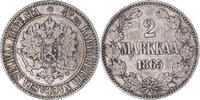 Finland 2 Markkaa Coin, Alexander II, Helsinki, Silver -