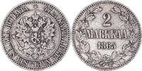 Finland 2 Markkaa Coin, Alexander II, Helsinki, Silver -