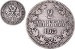 Finland 2 Markkaa Coin, Alexander II, Helsinki, Silver -