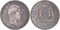 Crete 5 Drachmai Coin, Prince George, Paris, Silver, KM:9 -