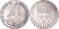 France 1/4 Écu à la mèche courte Coin, Louis XIV, Paris -