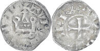France Denier Tournois Coin, Louis VIII-IX, Billon, Duplessy:193 -