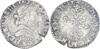 France 1/2 Franc au col plat Coin, Henri III, Bordeaux -