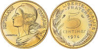 France 5 Centimes Coin, Marianne, Paris, série FDC -