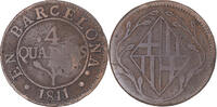 Spain 4 Quartos 1811 Barcelona Coin, BARCELONA, Joseph (Jose) Napolean, ... 501.61 元  ＋  41.42 元 运费