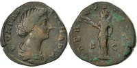 Sestertius Coin, Faustina II, Roma, Bronze, RIC:1716 -