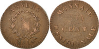 FRENCH STATES 10 Centimes Coin, ANTWERP, Anvers, Bronze -