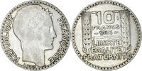 France 10 Francs Coin, Turin, Paris, Silver, KM:878 -