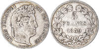 France 5 Francs Coin, Louis-Philippe, Lille, Silver -