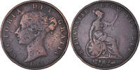 Great Britain 1/2 Penny Coin, Victoria, Copper, KM:726 -