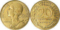 France 20 Centimes Coin, Marianne, Paris, Aluminum-Bronze -